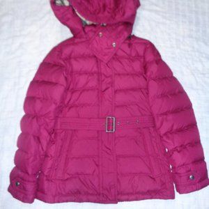 Burberry Children Puffer 10 Y Jacket Coat with belt Nova Check